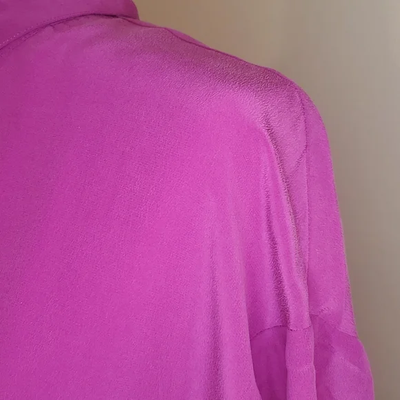 🎉HP🎉 Anthropologie Maeve 💘NWT💘 Medium Magenta 100% Silk Top!💘💜💘💜💘💜 - Picture 3 of 12